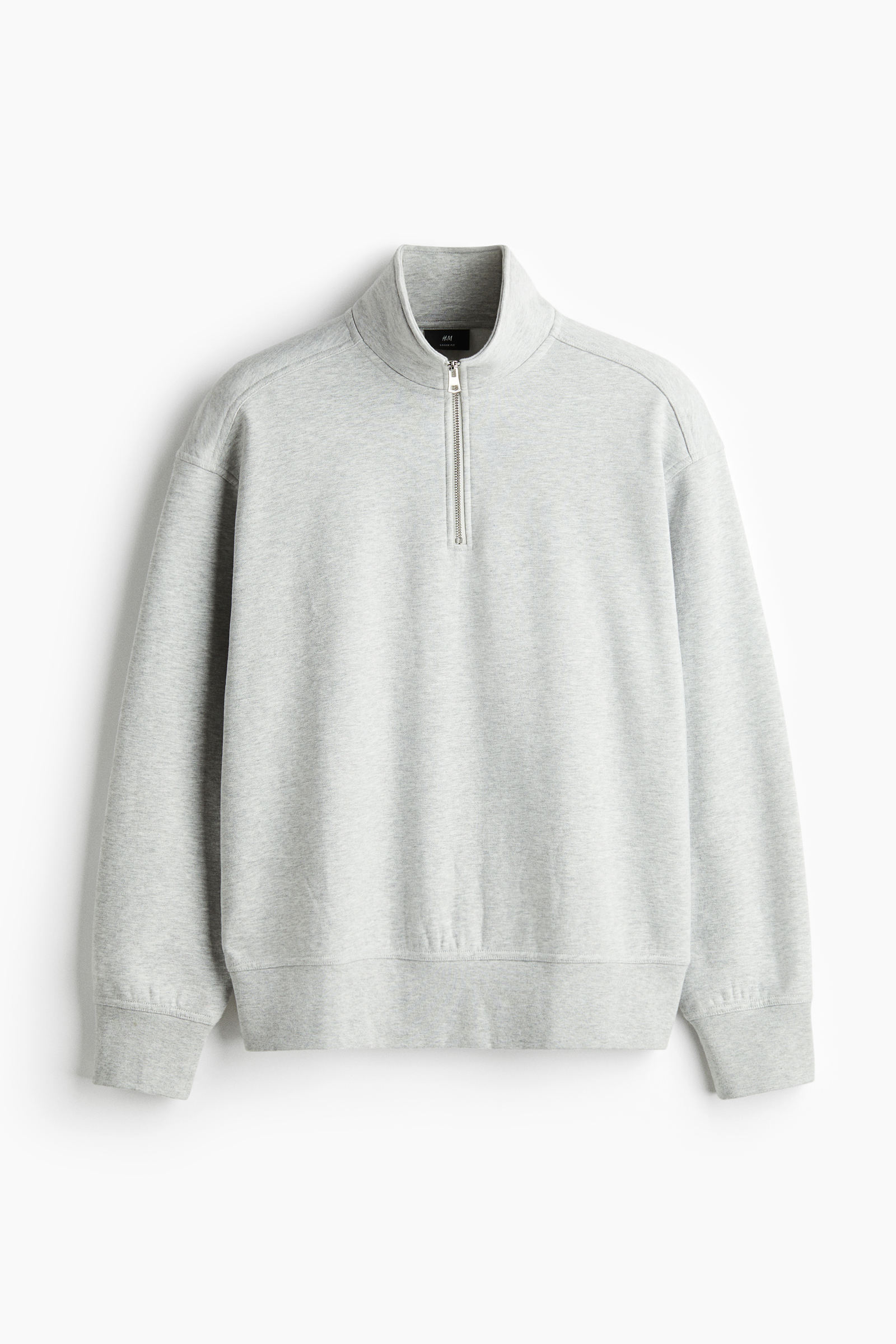 Sweatshirt com meio fecho loose fit | H&M Brasil
