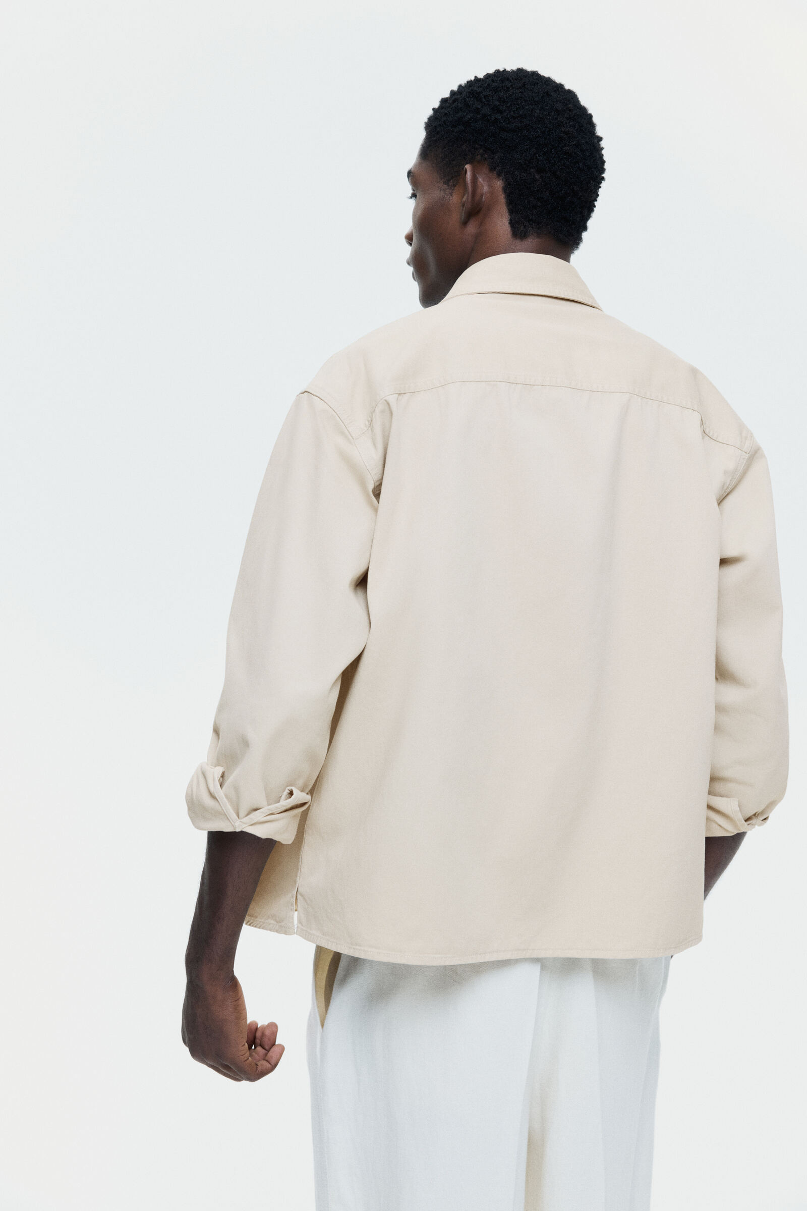 Camisa overshirt em sarja relaxed fit | H&M Brasil