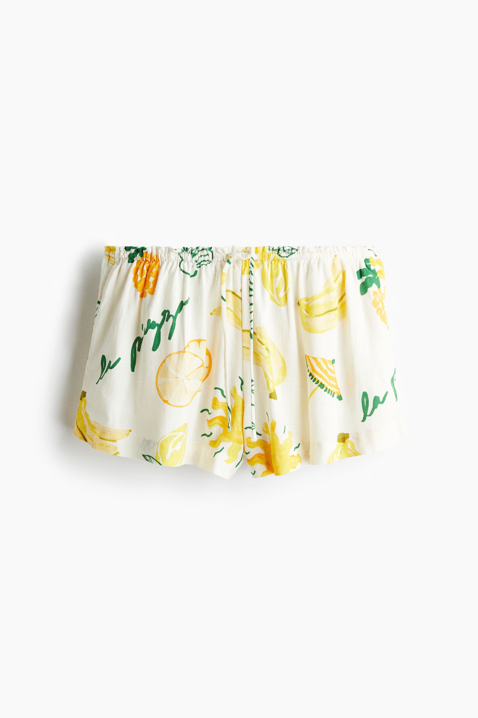 Short em mescla de linho, com cordão de ajuste | H&M Brasil