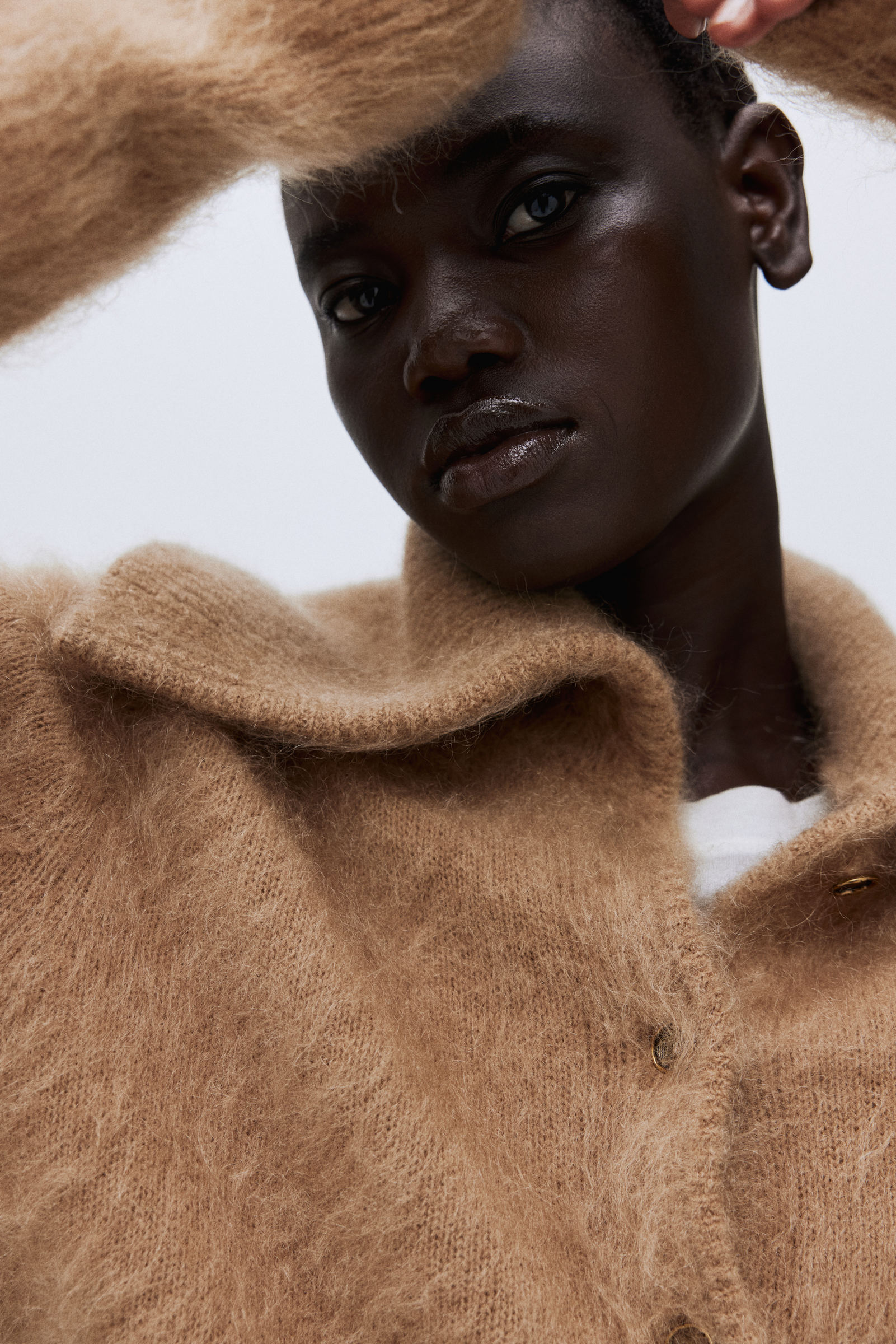 Cardigan em malha de mescla de mohair | H&M Brasil